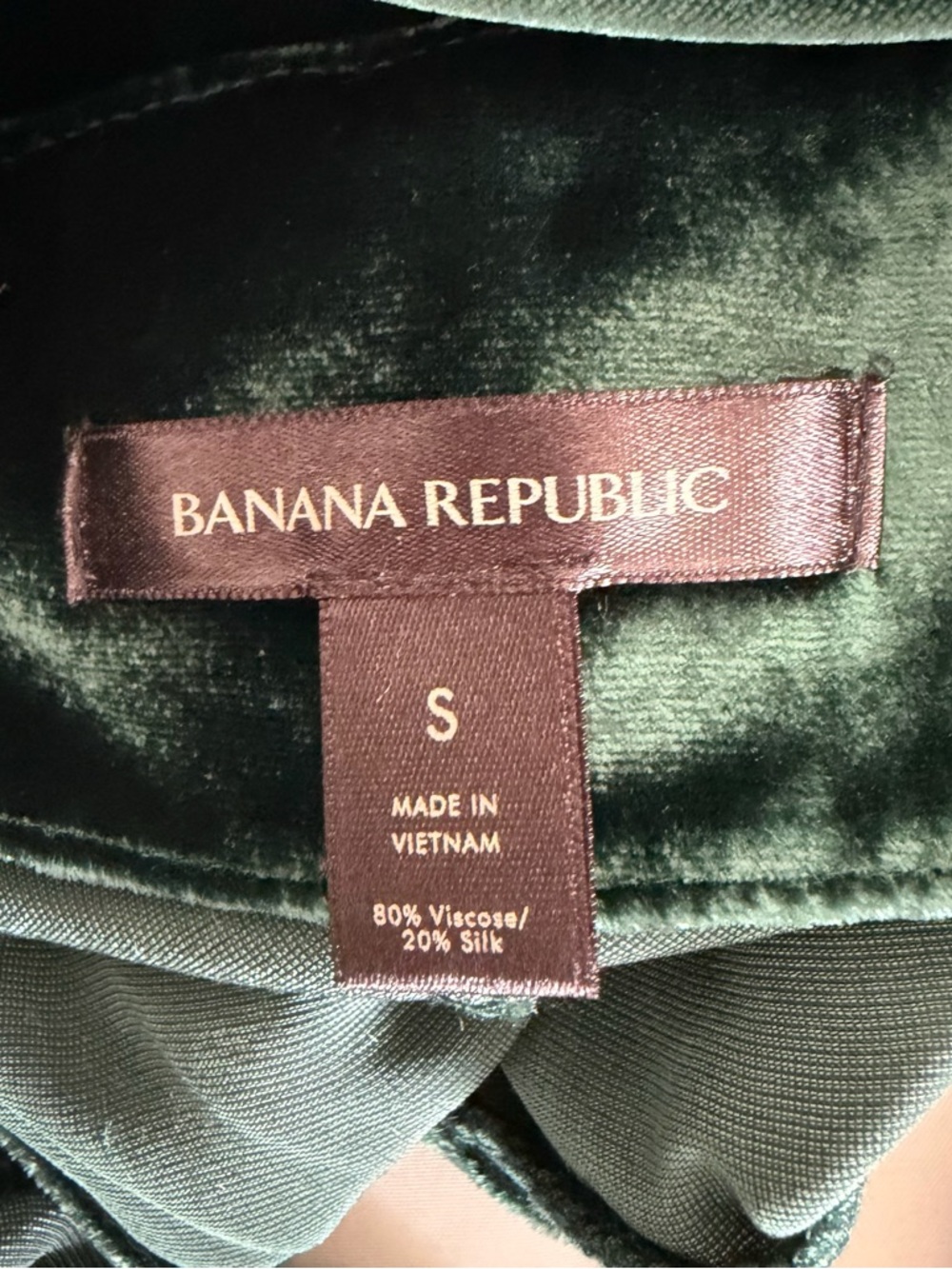 Banana Republic Emerald Green “Rita”Velvet Maxi Slip Dress - Picture 5 of 6